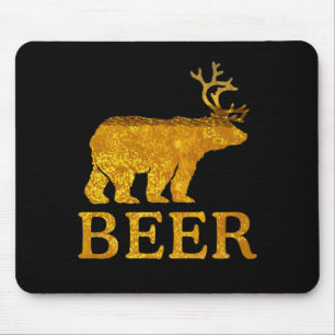 Cool Bear Deer or Beer Mouse Mat
