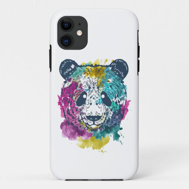 Cool Bear Gift, Funny Panda Case-Mate iPhone Case (Back)