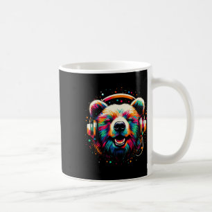 Cool Bear Headphone Music Art Christmas Birthday Coffee Mug