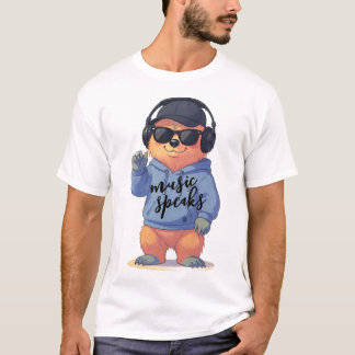 cool bear illustration, T-Shirt