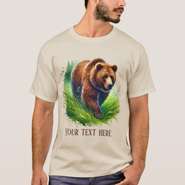 Cool bear lover customisable  T-Shirt (Front)