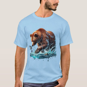 Cool bear lover fish T-Shirt