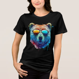 Cool Bear Shades Graphic T-Shirt Tri-Blend Shirt