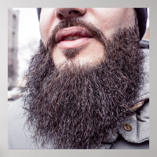 Cool Beard & Moustache poster (Front)