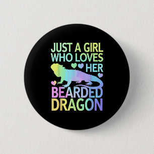 Cool Bearded Dragon Art For Women Girls Bearded Dr 6 Cm Round Badge