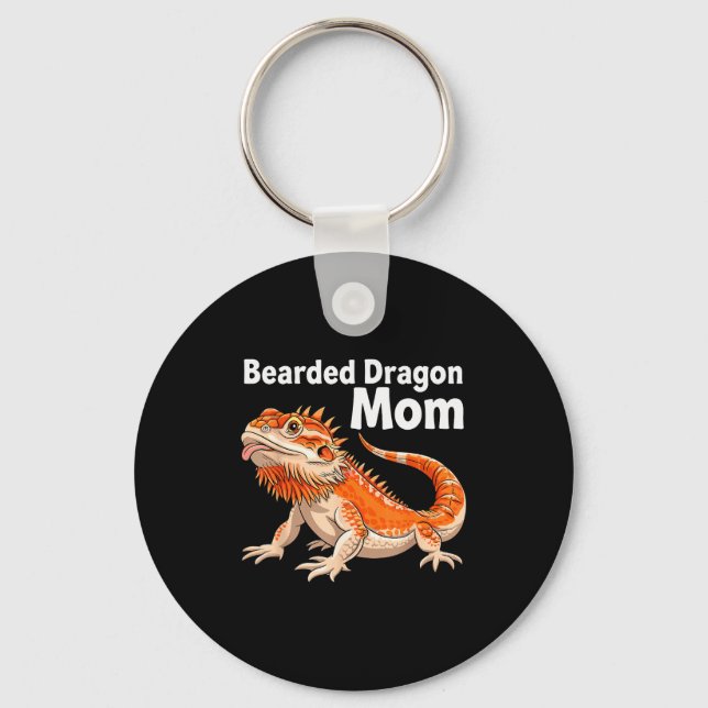 Cool Bearded Dragon Art For Women Girls Bearded Dr Key Ring (Front)