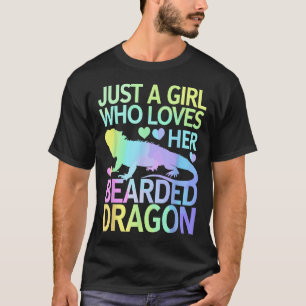 Cool Bearded Dragon Art For Women Girls Bearded Dr T-Shirt