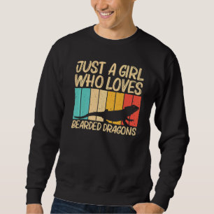 Cool Bearded Dragon For Girls Kids Reptile Lizard Sweatshirt