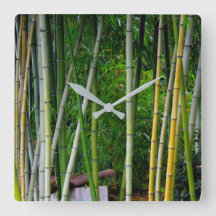 Cool Beautiful Bamboo Grove Green Yellow & Grey