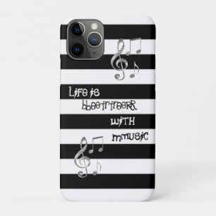 Cool Beautiful Bleck-White Music iPhone 11 Pro Case