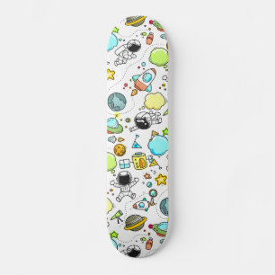 Cool beautiful space astronaut  skateboard