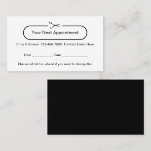 Cool Beauty Hair Styling Appointment Cards