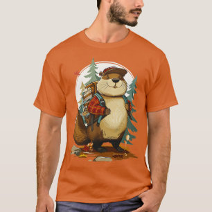 Cool Beaver Animal Hiking Adventure T-Shirt