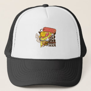 Cool Bee Loves Pizza Puns Trucker Hat