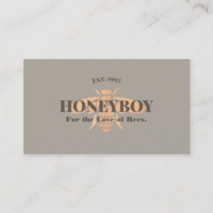 Cool Beekeeper Honey Bee Logo Business Business Card