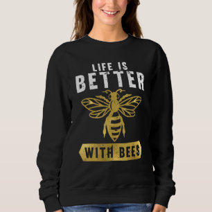 Cool Beekeeping For Men Women Honey Bee Hive Bee 3 Sweatshirt