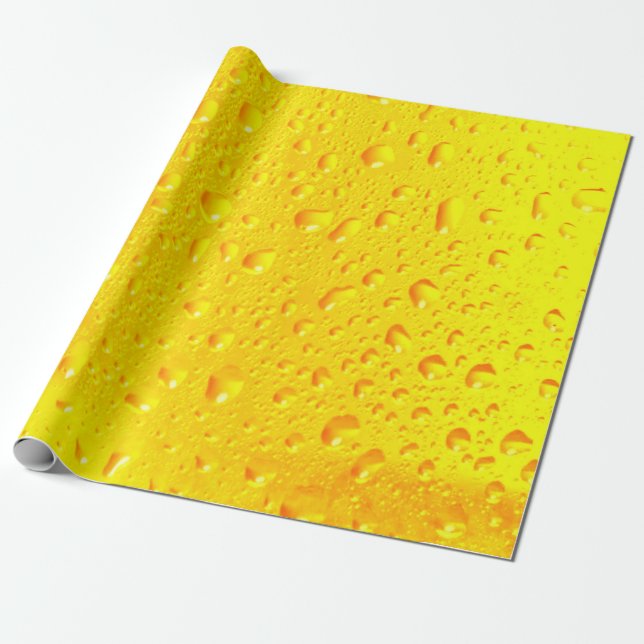 Cool Beer Drops Wrapping Paper (Unrolled)