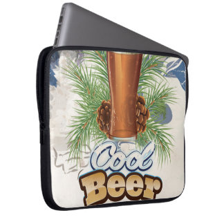Cool Beer vintage Bar Poster Laptop Sleeve