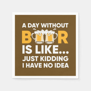 Cool beer word art bar mancave napkin