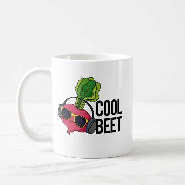 Cool Beet Funny Veggie Pun  Coffee Mug (Left)