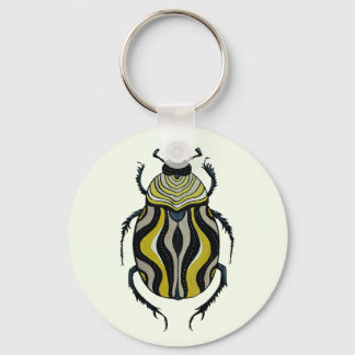 Cool Beetle Entomology Insect Art Key Ring