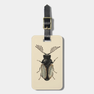 Cool beetle insect lover entomology art luggage tag