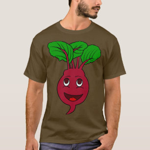 Cool Beetroot Vegan Vegetable Illustration T-Shirt