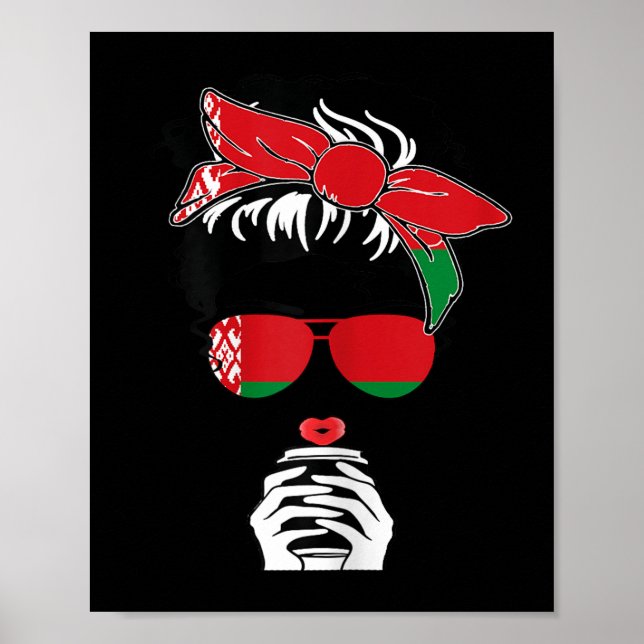 Cool Belarusian Coffee Mum Girl Sis Aunt Belarus F Poster (Front)