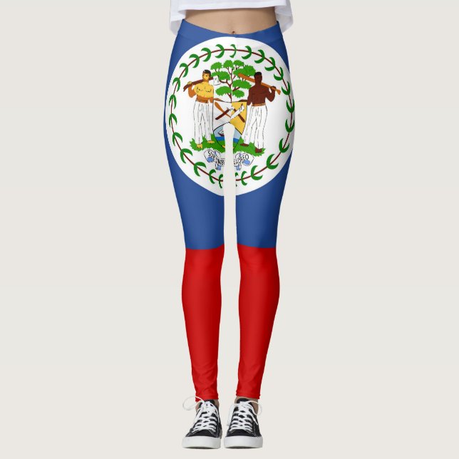 Cool Belize Flag Fashion Leggings (Front)