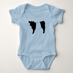 Cool Belted Galloway Cattle Rare Cow Beltie Steer Baby Bodysuit