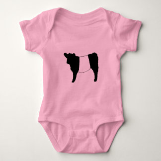 Cool Belted Galloway Cattle Rare Cow Beltie Steer Baby Bodysuit