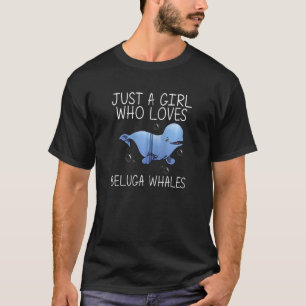 Cool Beluga Whale For Girls Kids Orca Whales Save T-Shirt