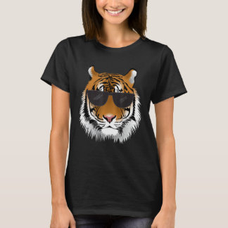 Cool Bengal Tiger With Sunglasses Bengal Tiger Hea T-Shirt