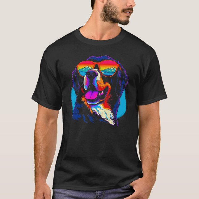 Cool Bernese Mountain Dog T-Shirt (Front)