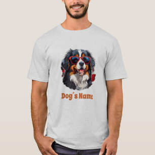 Cool Bernese Mountain Dog with Sunglasses T-Shirt