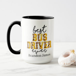 cool best bus driver ever add name mug