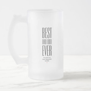 COOL BEST DAD BOD EVER Funny Father's Day Frosted Glass Beer Mug