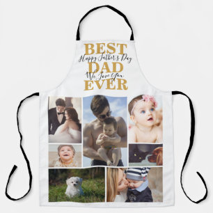 Cool Best Dad Ever Father's Day Photo Collage Apro Apron