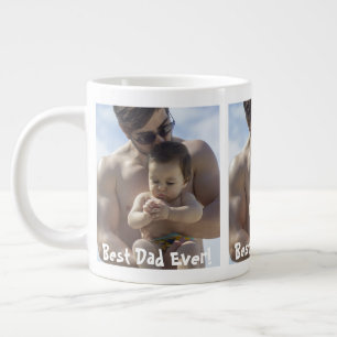 Cool Best Dad Ever Father's Day Photo Large Coffee Mug