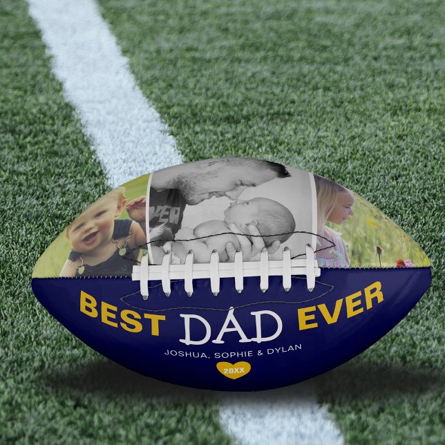 Cool Best Dad Ever Photo Collage American Football (Creator Uploaded)