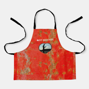 Cool Best Dad Ever Vintage Car Red Apron