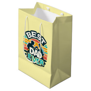 Cool best Dad ever word art Medium Gift Bag