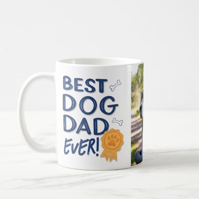 Cool Best Dog Dad Ever Birthday  Coffee Mug (Left)