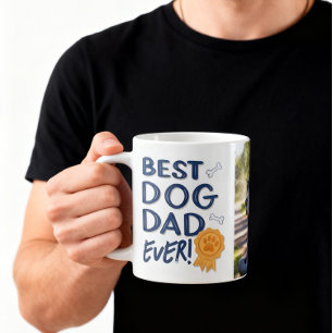 Cool Best Dog Dad Ever Birthday  Coffee Mug