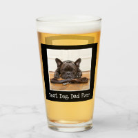 Cool Best Dog Dad Ever Photo Personalised Black 