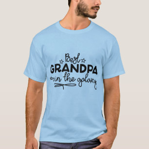 Cool best Grandpa galaxy word art T-Shirt