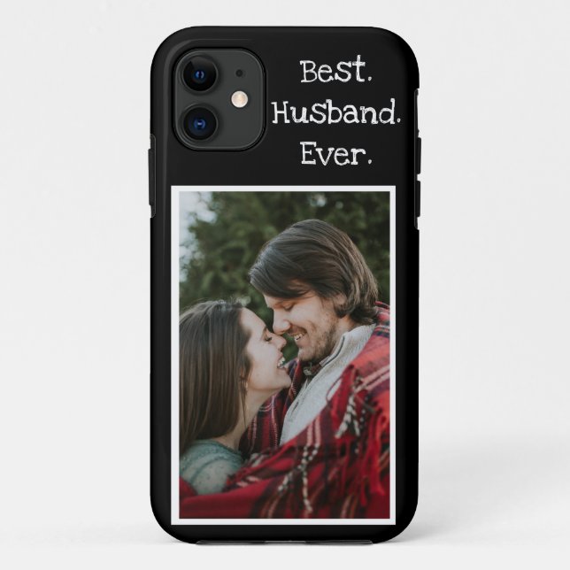 Cool Best Husband Ever Photo Personalised Black Case-Mate iPhone Case (Back)