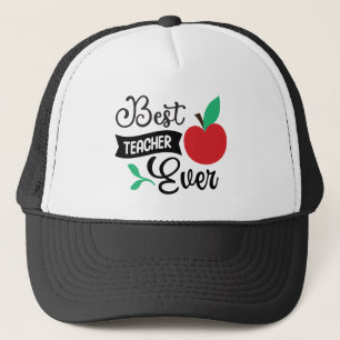 Cool best Teacher ever word art  Trucker Hat
