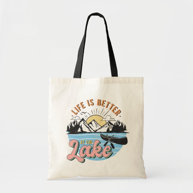 cool better lake life word art tote bag (Front)