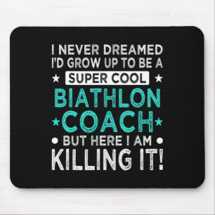 Cool Biathlon Coach Funny Biathlete Humour Winter Mouse Mat